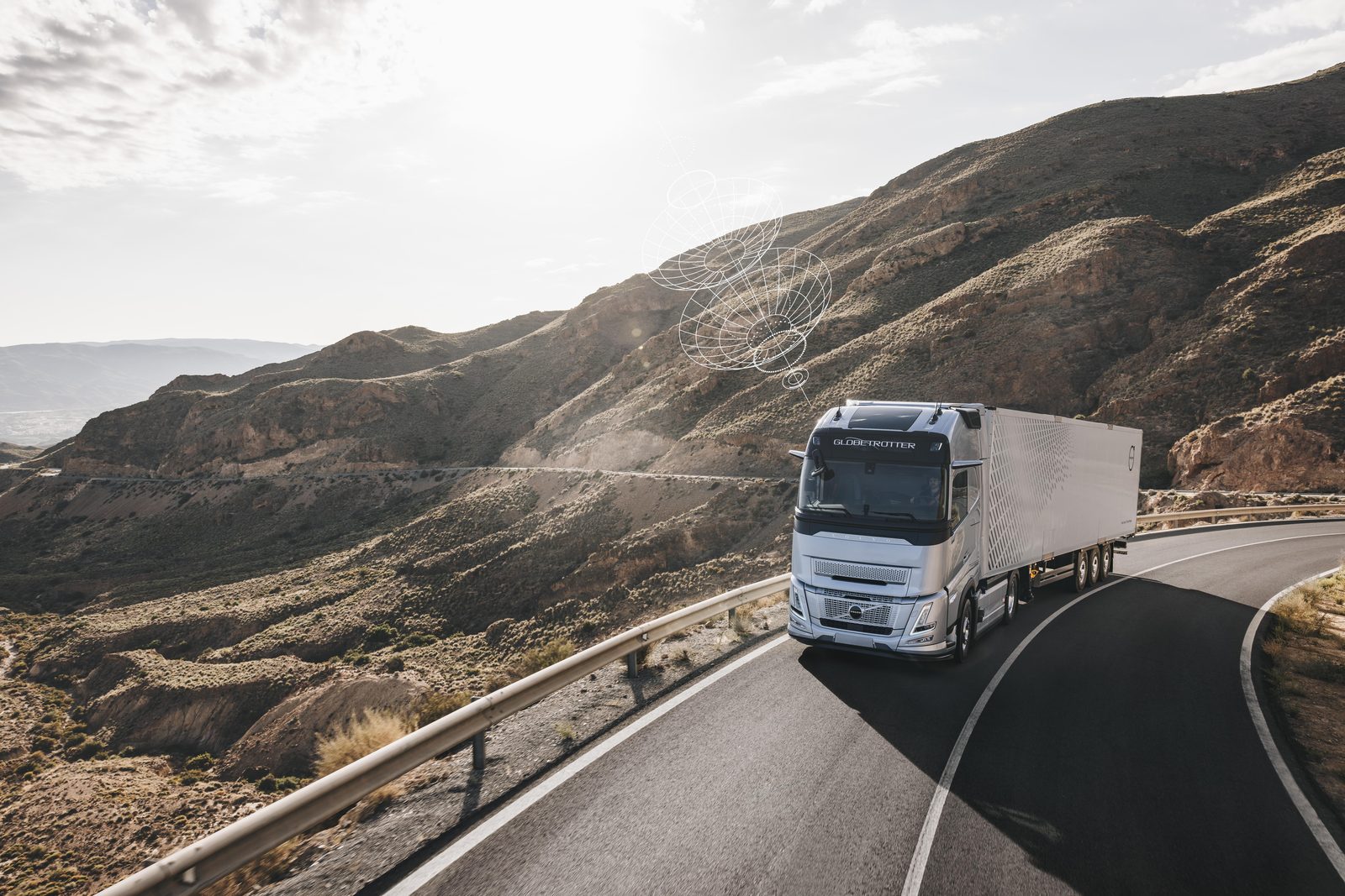 Freight truck on the open road delivering cargo